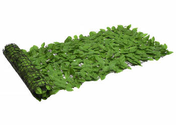 Parawan balkonowy zielone liście 300x75 cm WM-315495