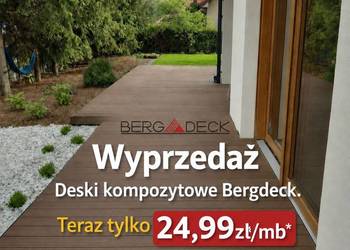 Wyprzedaż desek tarasowych kompozytowych Bergdeck . Najlepsza cena na rynku