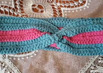 Ręcznie robiona opaska na głowę – ciepła