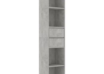 Regał na książki betonowy szary 36x30x171 cm WM-802871
