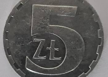 Moneta 5 złotych PLZ z PRL-u Polska