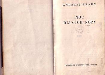 (9593) NOC DŁUGICH NOŻY – ANDRZEJ BRAUN