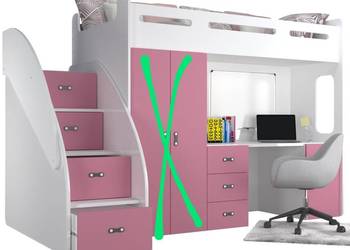 Łóżko dziecięce, piętrowe z biurkiem