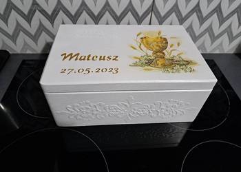 Kuferek komunia kielich z imieniem handmade