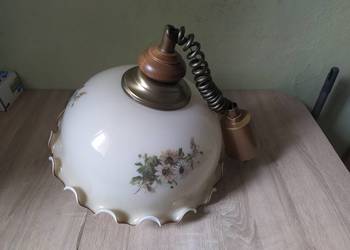 Lampa sufitowa żyrandol szklany Włochy Vintage Loft artdeco PRL design.