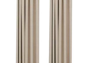 vidaXL Zasłony stylizowane na lniane, 2 szt., beżowe, 140x225 cm(SKU:321213