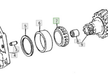 JD7392 JOHN DEERE Panewka łożyska, wewnętrzna