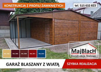Złoty Dąb + Zadaszenie |Garaże  Bezpośrednio od Producenta – Maj-Blach