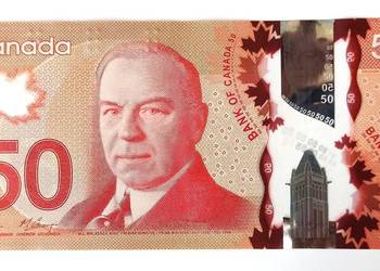 50 $ 2012 r. Kanada, banknot polimerowy