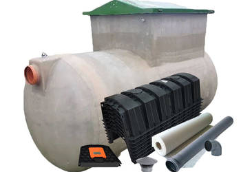 OCZYSZCZALNIA BIOLOGICZNA ROTOSET 5H + DRENAŻ TUNELOWY 6szt