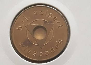 Żeton Niemcy h-j volpert Wiesbaden jednostronny