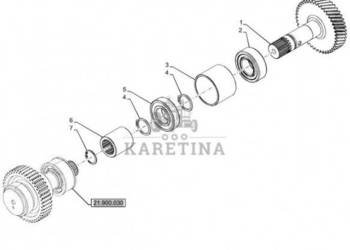 New Holland T6070 Wałek zębaty 43t 84243987
