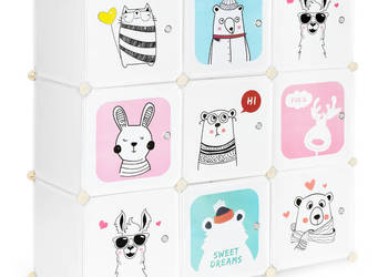 Szafka regał dla dzieci modułowa 9 półek dziecięca