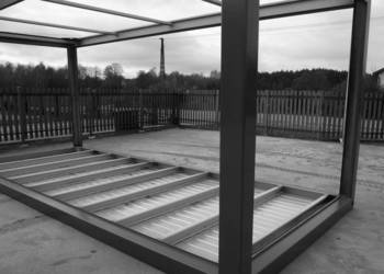 KONTENER MIESZKALNY RAMA STALOWA OCYNK 6x3m