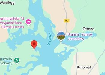Sprzedam działkę nad Jez. Drawsko pierwsza linia brzegowa- rolna 600m2