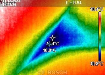 Lokalizacja wycieków kamerą termowizyjną, Wrocław, wykrycie nieszczelności