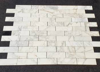 Mozaika Bianco Calacatta matowa Bricks Cegiełka
