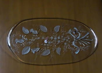 Szklana patera/taca o długości 40 cm