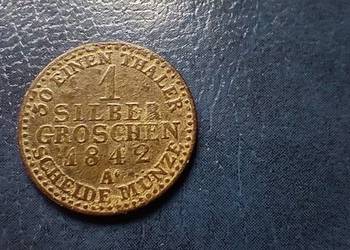 Stare monety 1 srebrny grosz 1842 A Niemcy srebro