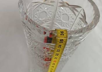 Wazon flakon kryształowy wysokość 35,5 cm piękny szlif