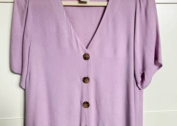 Liliowa rozpinana bluzka na lato rayon USA fiolet L Urban jak nowa