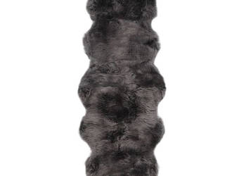 Dywanik ze skóry owczej 60 x 180 cm jasnoszary WM-284709