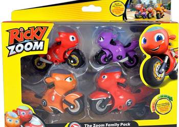 4 Figurki Zestaw Motor Motocykl Ricky Zoom Helen Hank Toot