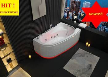 Wanna z hydromasażem EBX-101 L LEWA prostokątna 170cmx101cmx63cm DYSZE OBRO