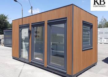 Kontener biurowy / kontener mieszkalny 5,0 x 3,0 m cały w lamelach