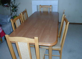 TANIO! Stół rozkładany do jadalni z 6 krzesłami.