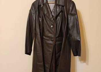 Płaszcz z PRL z prawdziwej skóry