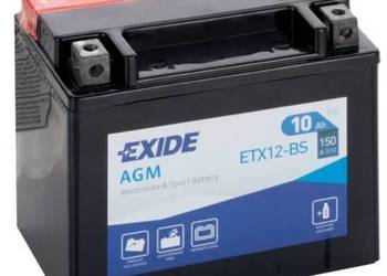 Akumulator motocyklowy 12V 10Ah 150A EXIDE ETX12-BS YTX12-BS