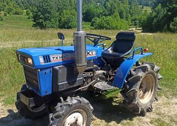 Iseki TX1410 z glebozgryzaką, pług, brony, i belka z hakiem