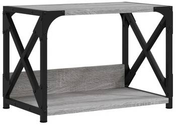 vidaXL Stojak pod drukarkę, 2-poziomowy szary dąb sonoma（SKU:833983）