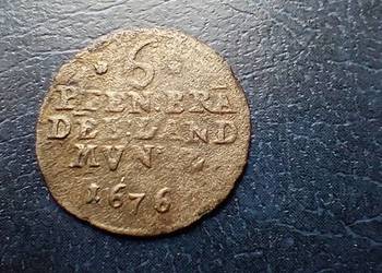 Stare monety 6 fenig 1676 Niemcy srebro