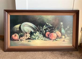 Obraz martwa natura owoce w ramie 90x50cm