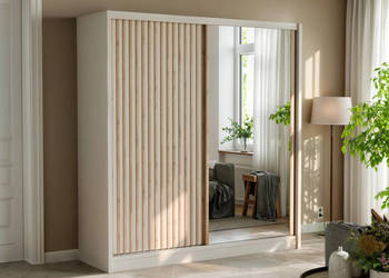 Szafa London 203x215x60 (lustro, lamele, 3 - kolory) Darmowa dostawa