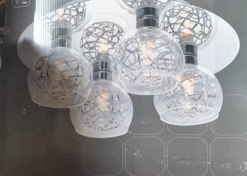 GoodHome Carmenta Spiral Szkło i metal Efekt chromu 4 Lampy sufitowe