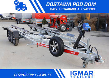 Przyczepa pod łódź TEMARED B35/090/24 V trzyosiowa DMC 3500 kg