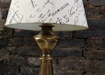 *Stylowa, mosiężna lampka z ładnym kloszem*transport