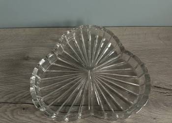 Talerz kryształowy  z lat PRL-u.