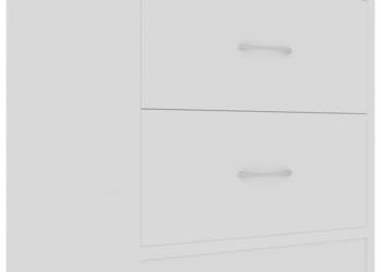 Szafka nocna biała 40x30x40 cm materiał drewnopochodny WM-801035