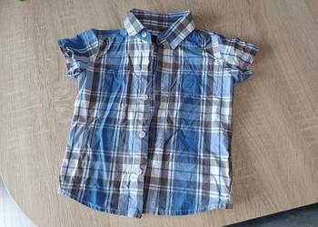 Koszula w kratę, niebieska Baby Skill roz. 80