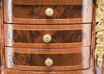 Stolik Nocny - Szafka Intarsjowany - Szafki Stół Sypialnia Drewno Nakastlik