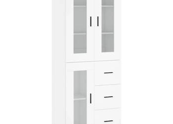 Witrynka biała 695x34x180 cm materiał drewnopochodny WM-3198609
