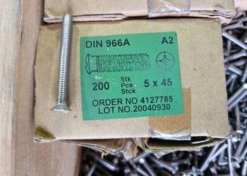 5x45 A2 Wkręt DIN 966