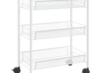 3-piętrowy wózek kuchenny biały 46x26x64 cm żelazo WM-336323