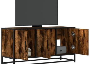 Szafka pod telewizor przydymiony dąb 100x35x50 cm WM-848831