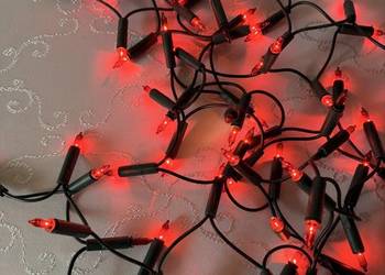 Lampki Choinkowe Goliat 100 lampek 5,5m Czerwone Łańcuch Świąteczny