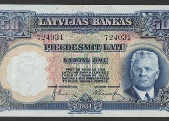 Łotwa 50 latu 1934 - Karlis Ulmanis - stan 2
